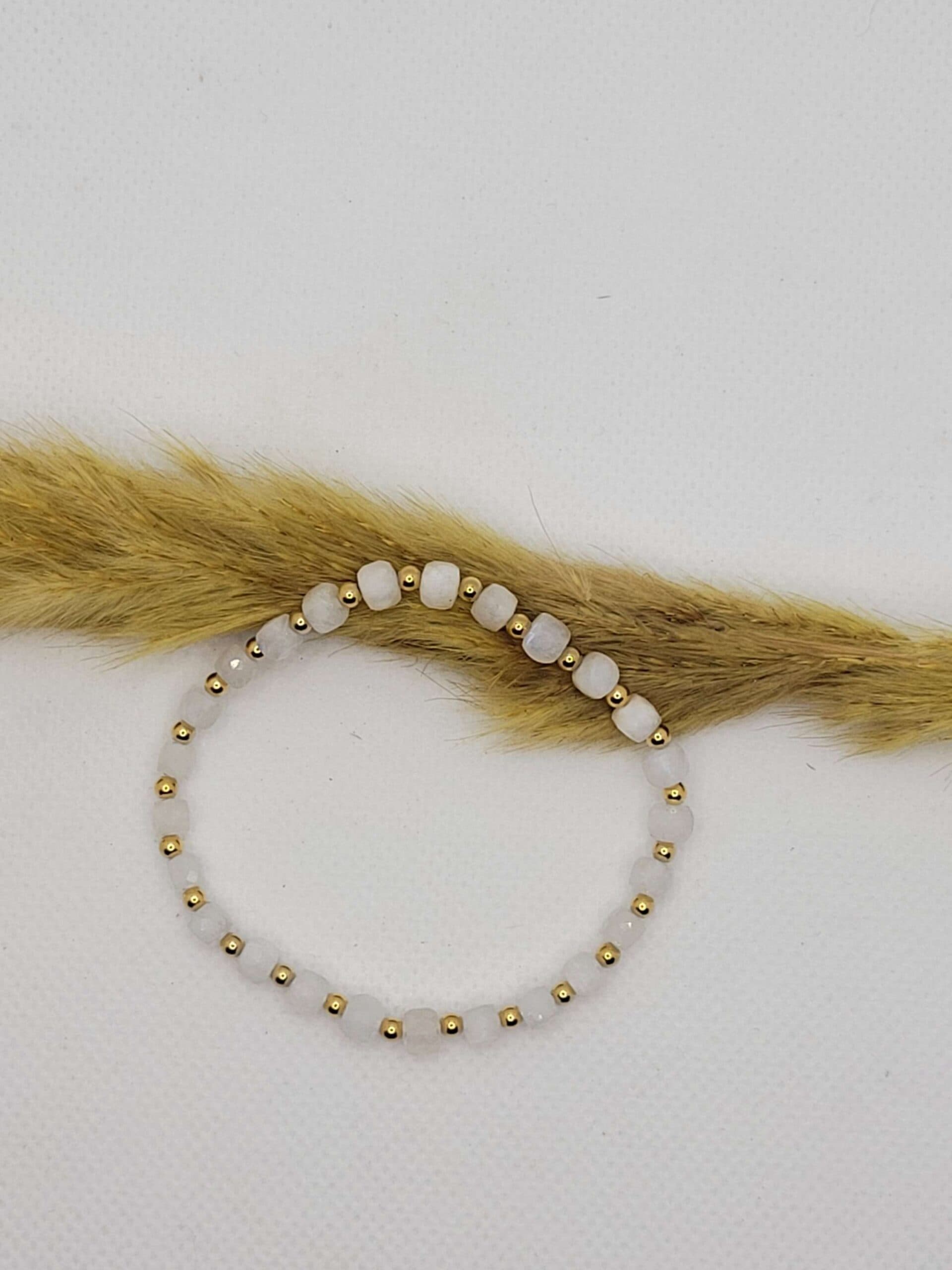 Armband wit met goud