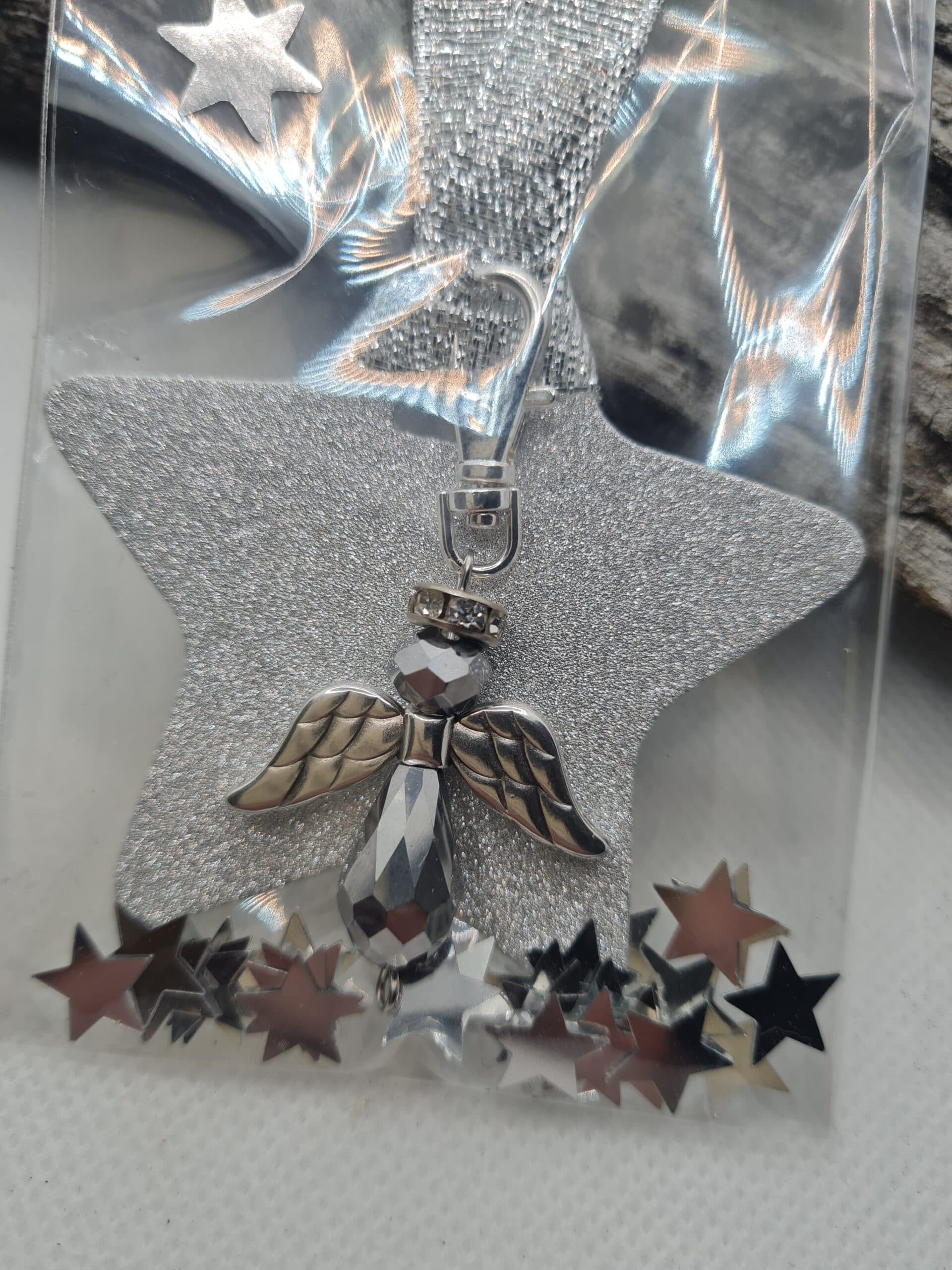 Kerstengel zilver