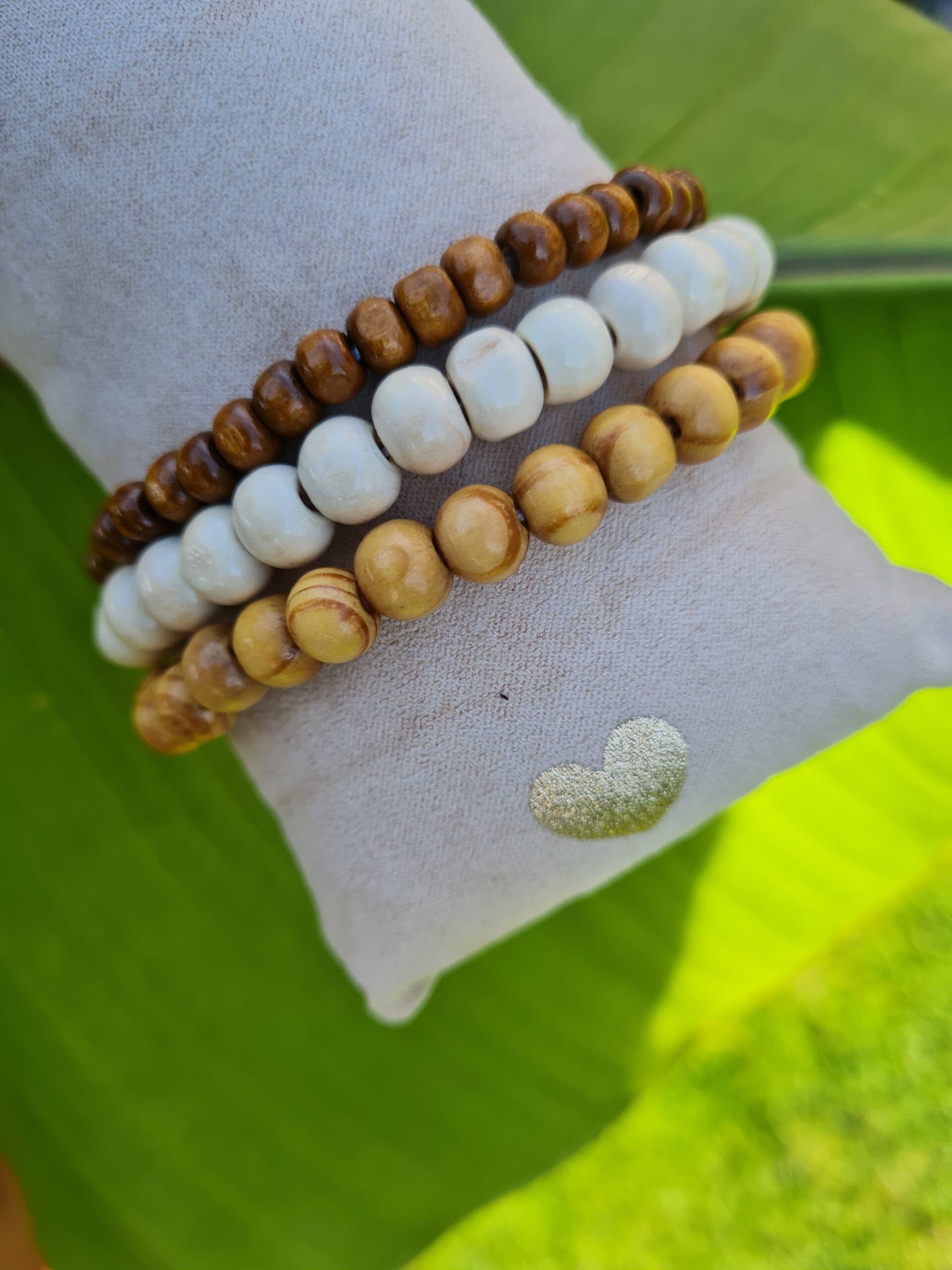 Mannen armband kraal bruin