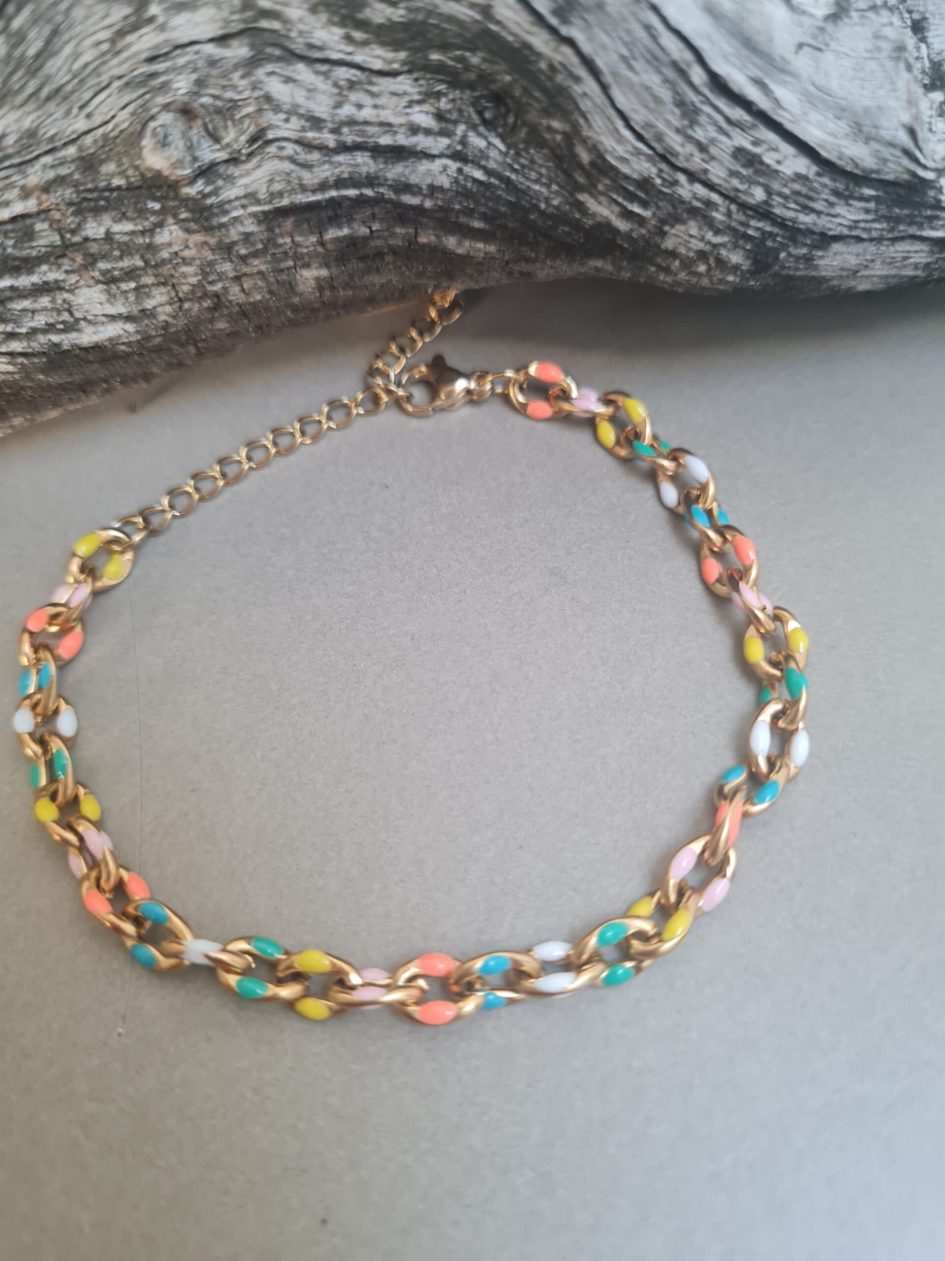 Armband goud multi color