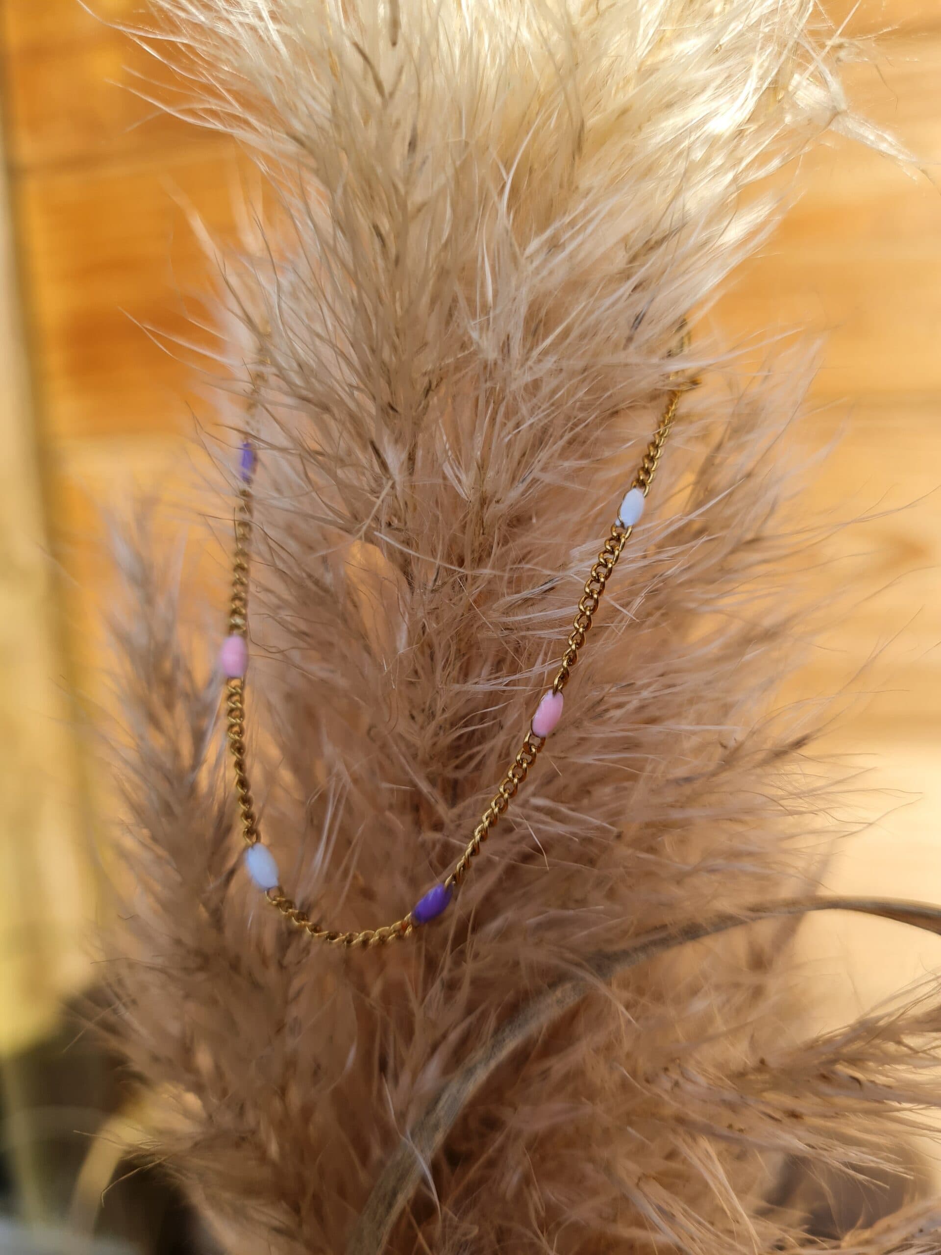 Armband zeer fijn pastel goud