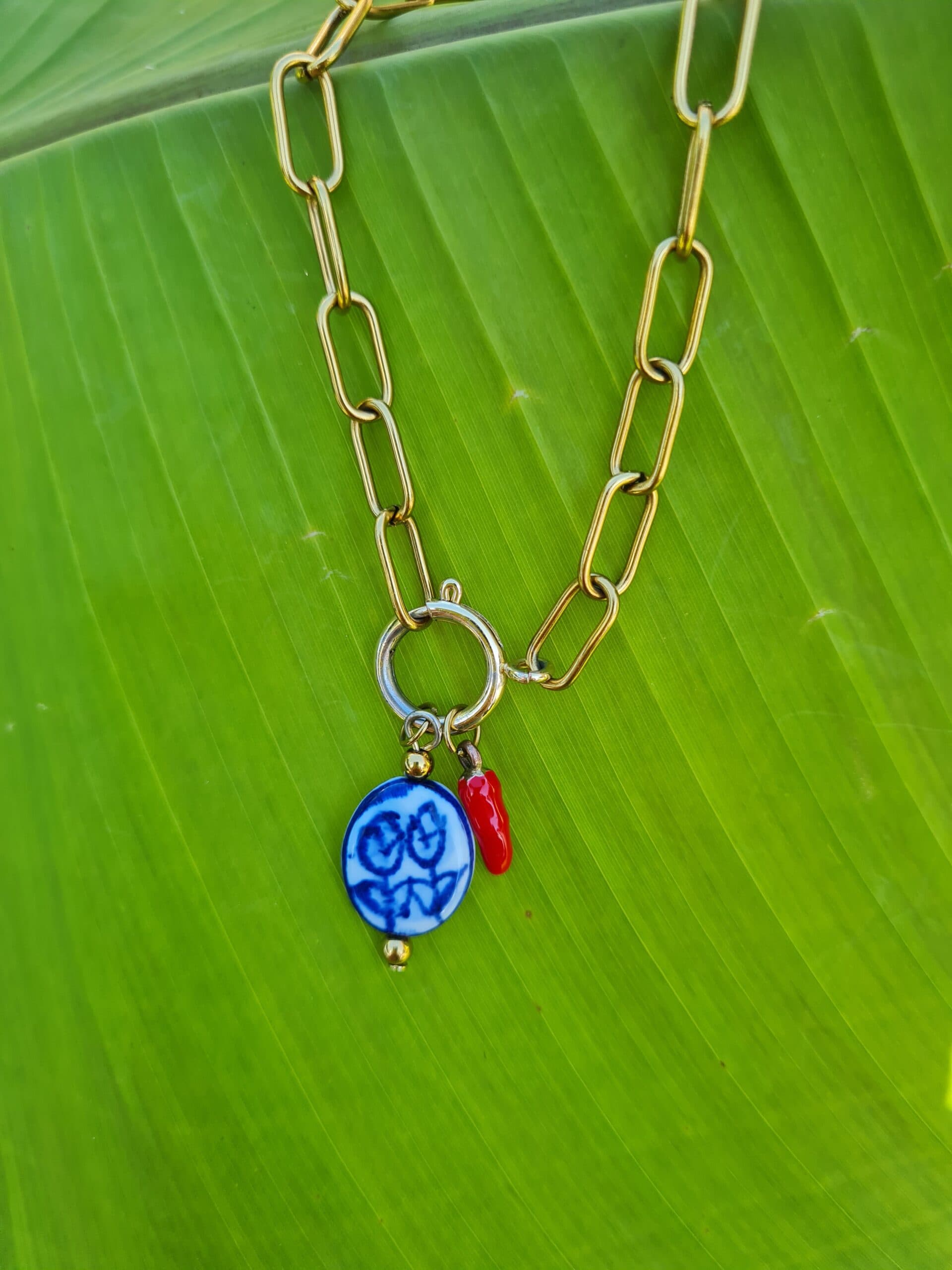 Ketting goud lang, met sluiting voor